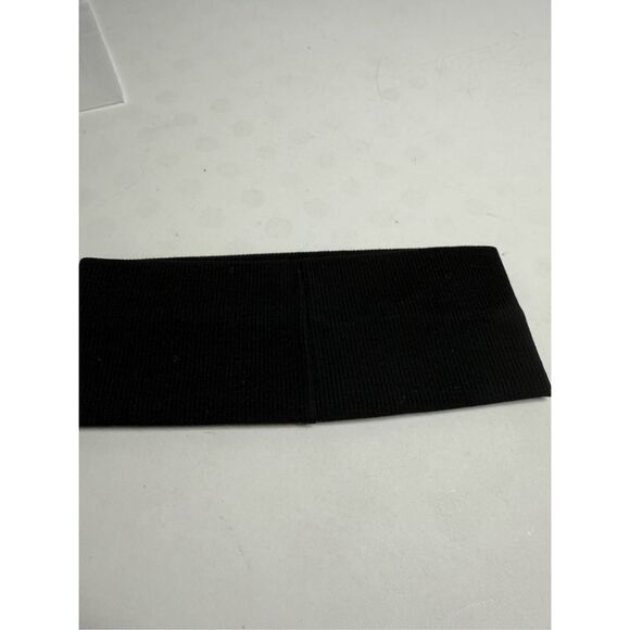 NWT Alo Yoga Performance Conquer Ribbed Headband Black/ White Logo One Sz Adult - Picture 3 of 5